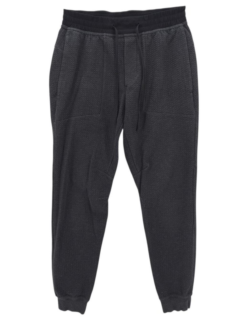 LULULEMON Men's At Ease Jogger Textured Gray Black  MEDIUM - STAINS!!